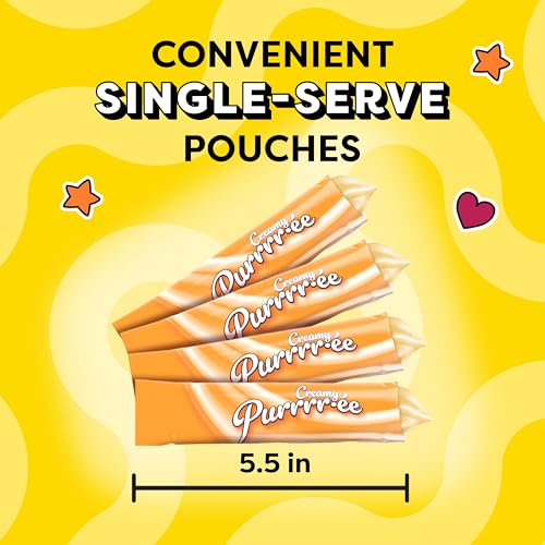 Creamy Puree Lickable Cat Treats, 0.42 oz Tubes, 48 Count Y26330