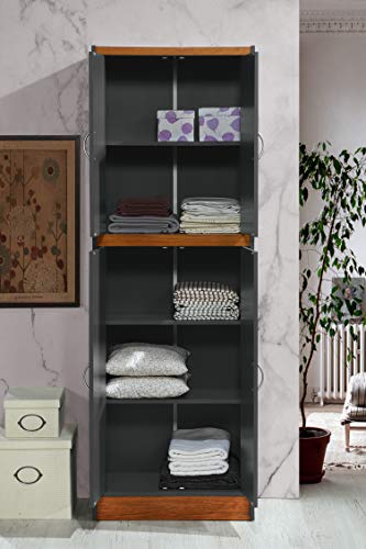 4 Door Kitchen Pantry with Four Shelves E56107