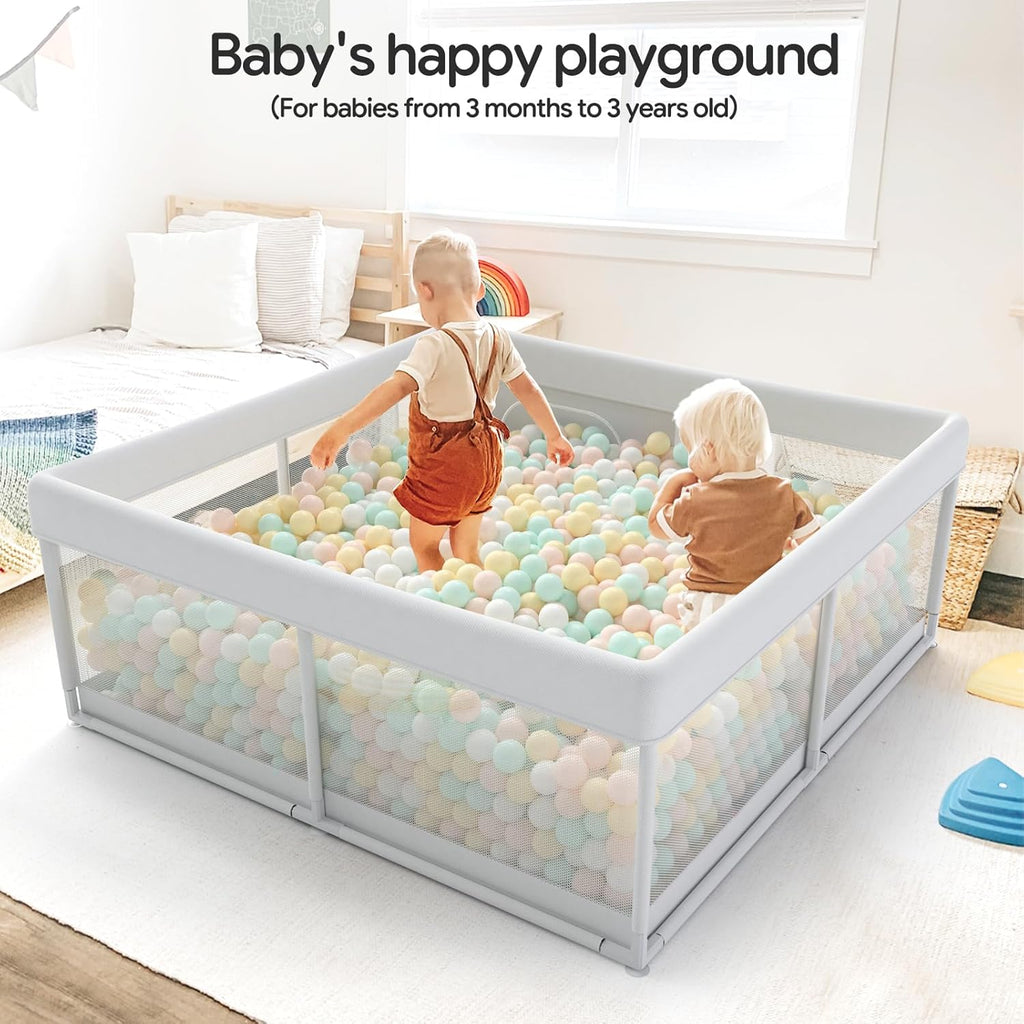 Baby Playpen 47x47 inch for Toddlers, Safety Non-Slip Indoor & Outdoor V8243