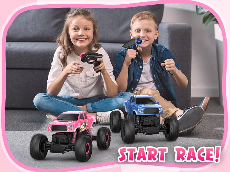RC Truck 4WD Off Road Crawler Toy for Boys Girls 6-12, Blue C250000