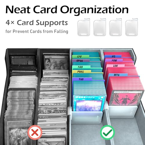 Trading Card Storage Box with 50 Sleeves and 24 Dividers G3044