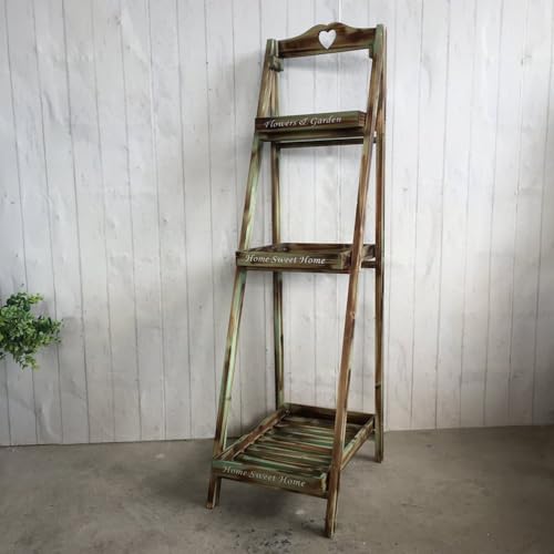 3-Tier Solid Wood Plant Stand for Indoor Outdoor Use H26174