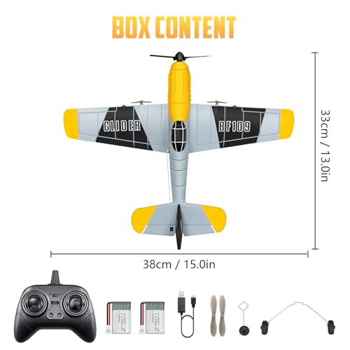 3 Channel RC Plane Ready to Fly, 2.4GHz 6-axis Gyro, Easy for Kids & Beginners S2942