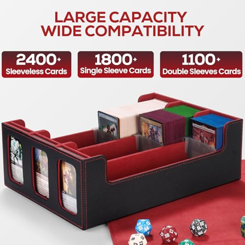 Card Storage Box with Dividers for TCG Sports Cards S2798