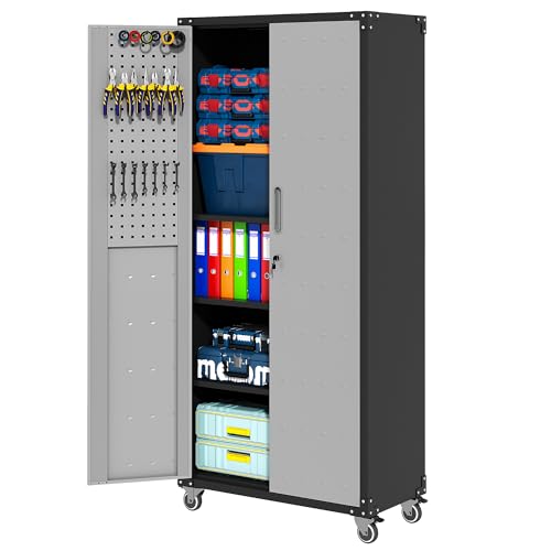 Rolling Tool Storage Cabinet with 4 Drawer and Locking Door U282375
