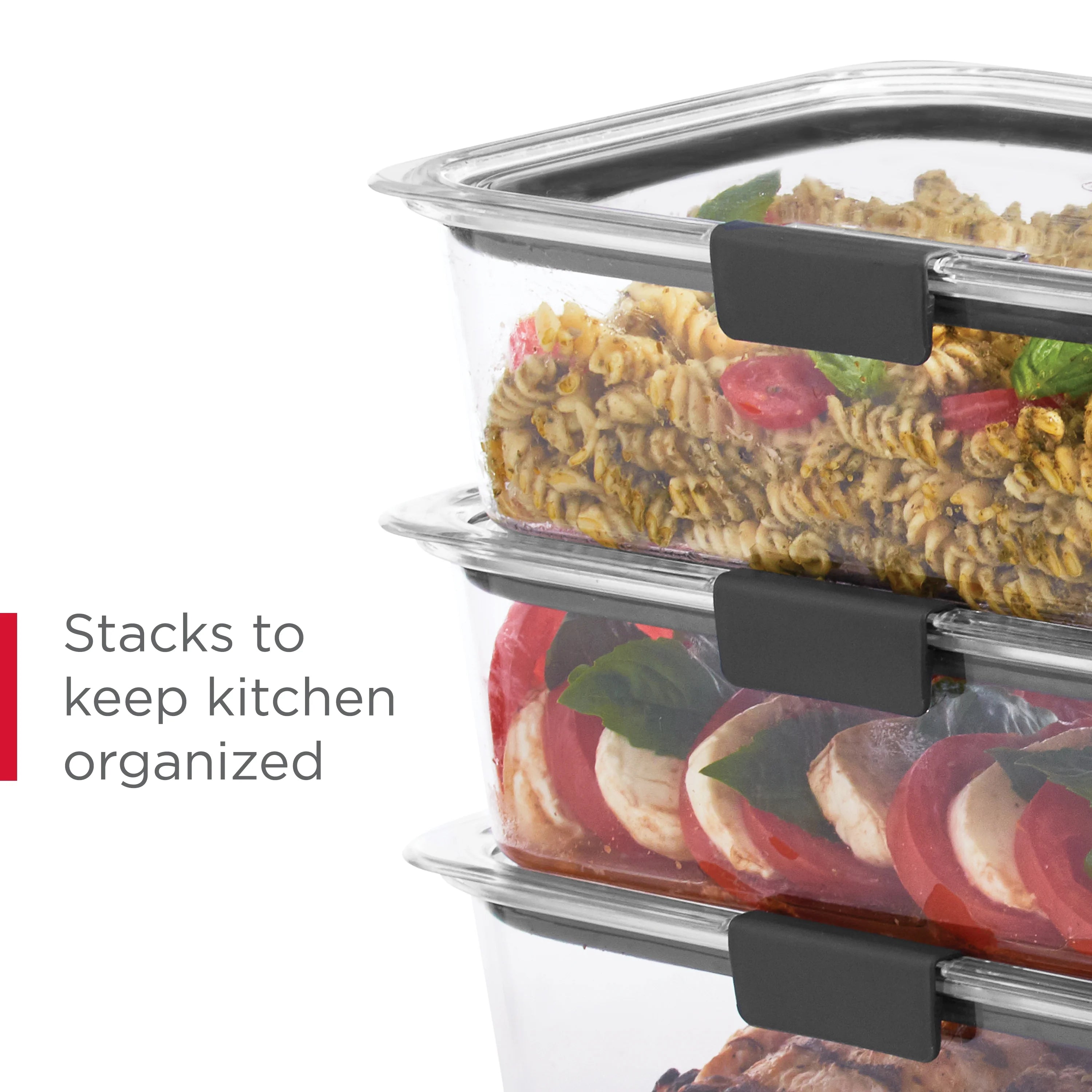 Clear Food Storage Containers, Set of 5 D98569