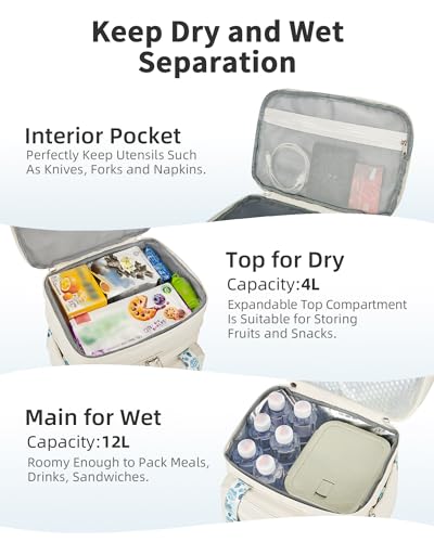 Tactical Expandable Insulated Lunch Bag, Waterproof Cooler for Work and Outdoor, 15L K52184