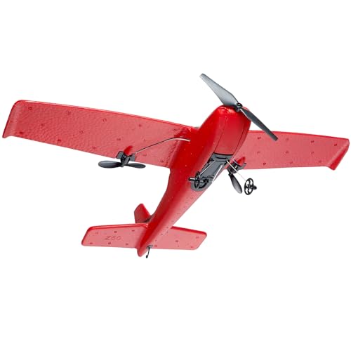 RC Airplane, 2.4GHz 2 Channel Remote Control Aircraft with 6-Axis Gyro, Red J366