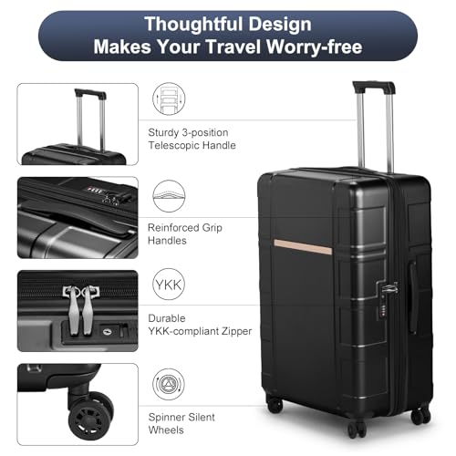 Luggage Expandable 3 Piece Set Suitcase with TSA Lock Spinner Wheels 20/24/28in S545211