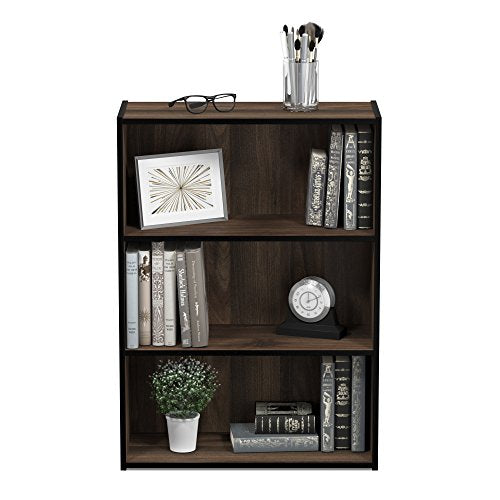 3-Tier Open Shelf Bookcase, Americano E787305