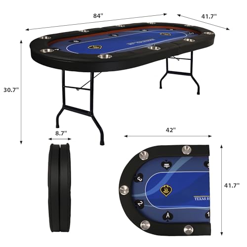 Foldable Blackjack Poker Table with Cup Holders G3690
