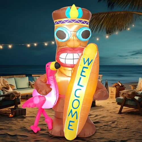 Patriotic Inflatable Dinosaur with LED Lights for Outdoor Yard Decoration Q732
