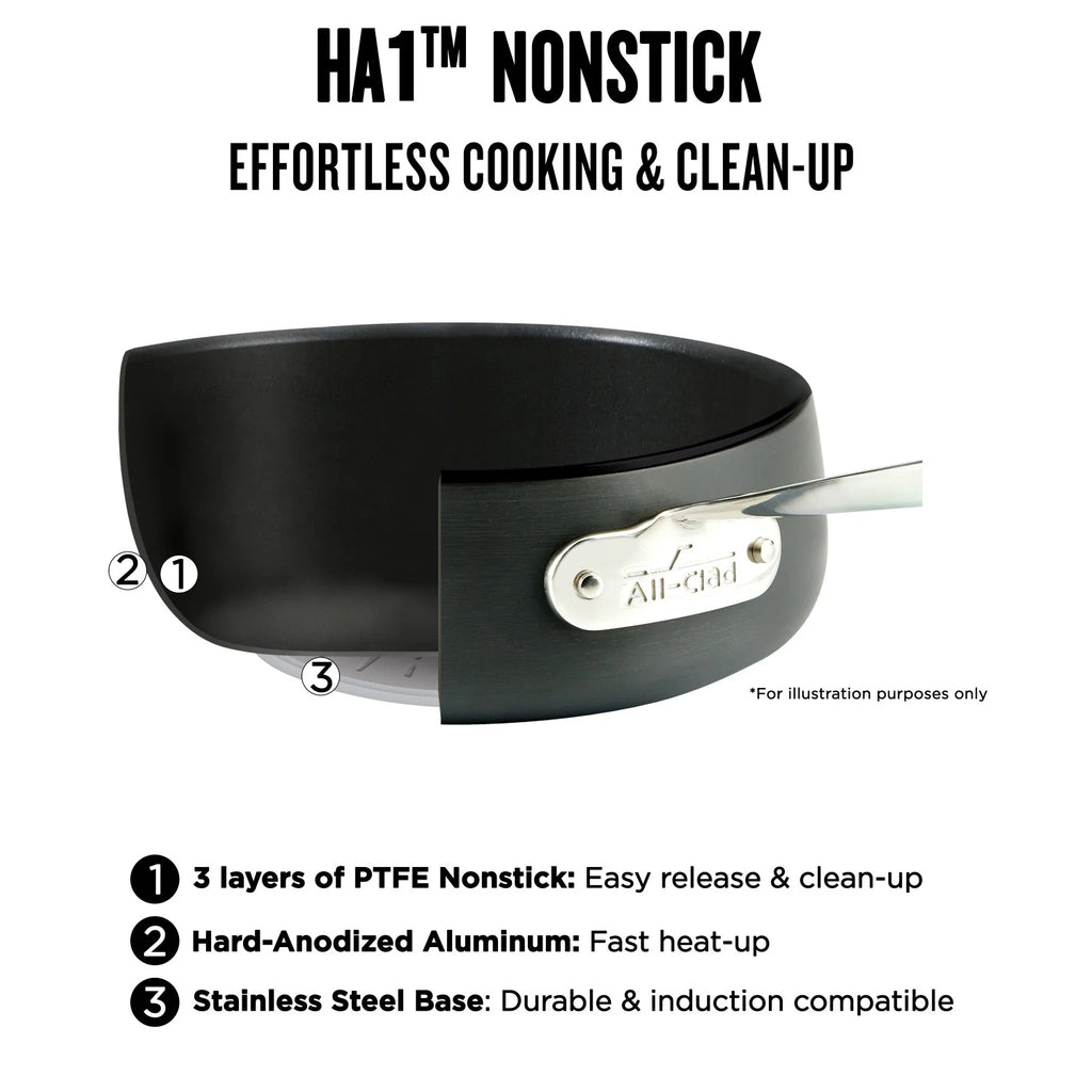 Hard Anodized Nonstick Saute Pan, 4-Quart, Dishwasher Safe J765878