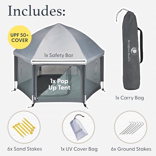 Pop Up Baby Playpen with Canopy and Mosquito Net I14880