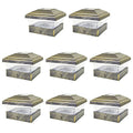 iGlow 8 Pack White Outdoor Garden 5 x 5 Solar LED Post Deck Cap Square Fence Light Landscape Lamp Lawn PVC Vinyl Wood