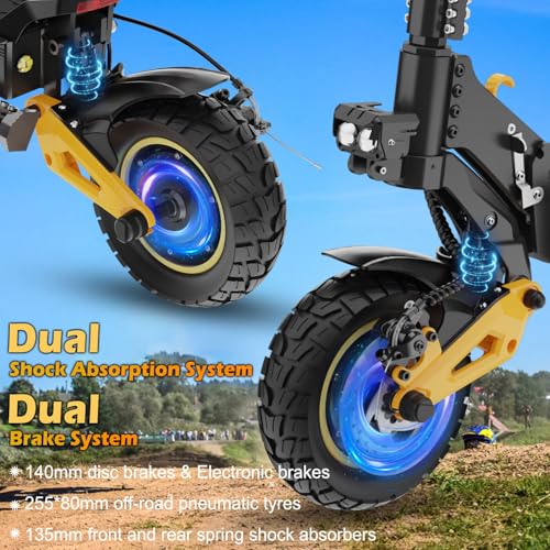 Electric Scooter for Adults with Seat, 10" Off Road Tires, 28-35MPH, Foldable S598796