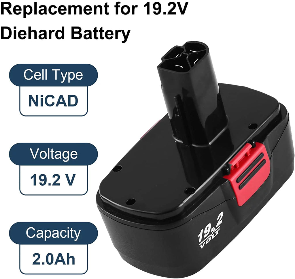 2 Pack C3 Replacement Battery 19.2V for Cordless Tools Q654866