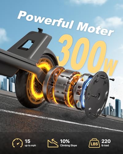 Electric Scooter with Front Suspension, 8.5" Solid Tires, 300W Motor B94076