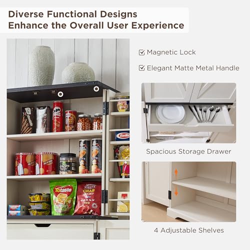 Farmhouse Storage Cabinet with Barn Doors and Adjustable Shelves X3170