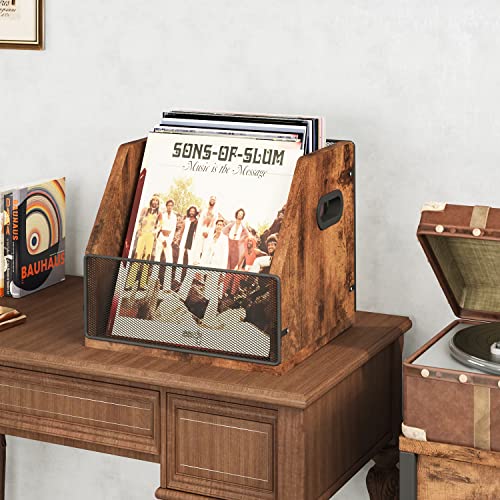 Vinyl Record Storage Box, Holds up to 60 Records V34365