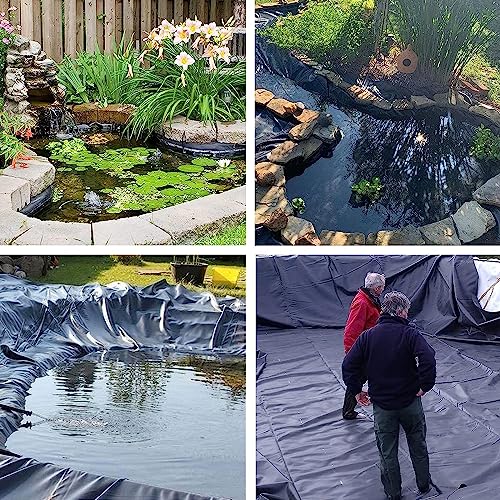 Black HDPE Pond Liner 0.13mm UV Resistant 10x10m H41540