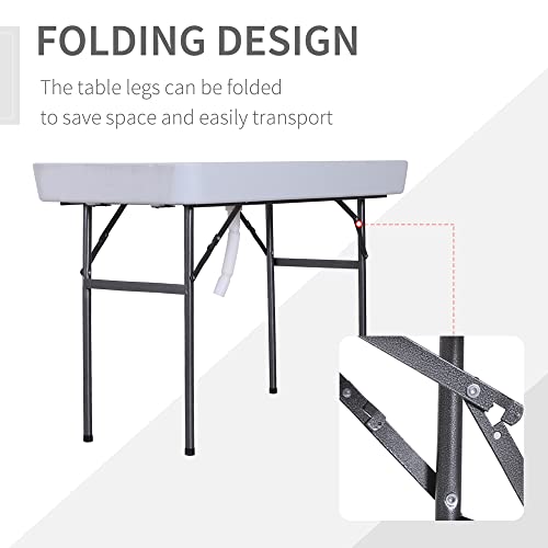 Portable Folding Fish Fillet Cleaning Table with Sink S52425