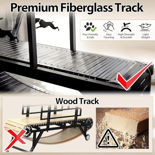 Dog Treadmill for Medium Dogs with Brake and Plastic Track F80860