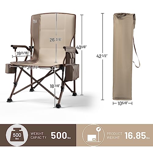 Oversized Folding Camping Chair High Back Heavy Duty for Adults with Cup Holder K6105