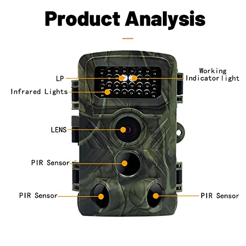 Mini Trail Camera 2-Pack, 36MP 1080P, Night Vision, Motion Activated C6718