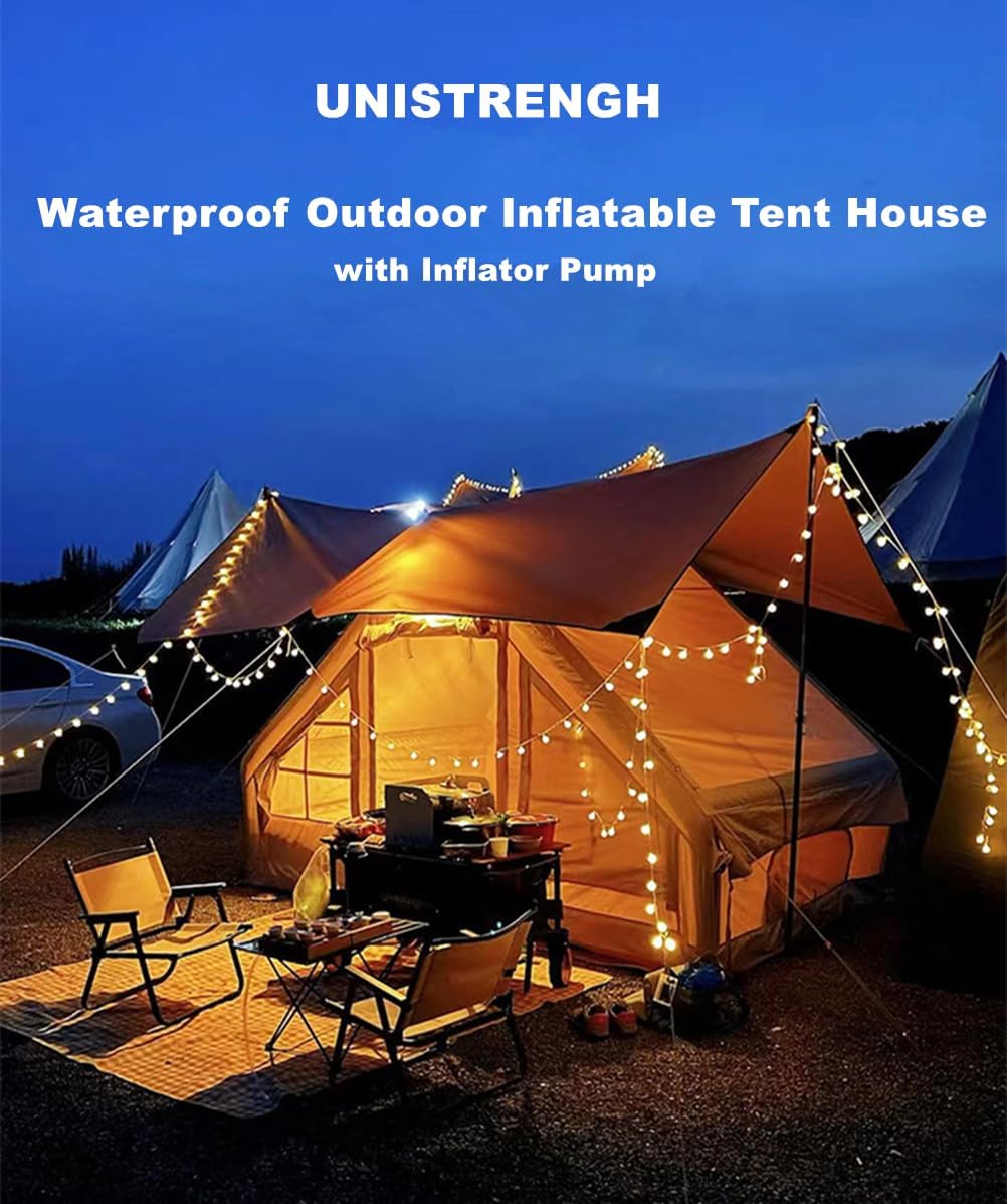 Inflatable Camping Tent with Hand Pump, Waterproof Pop Up Tent with Carry Bag M20051