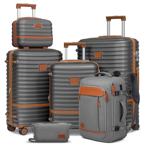 Expandable Carry-On Luggage Set, Lightweight Hard Shell 20 Inch with Spinner Wheels M12570