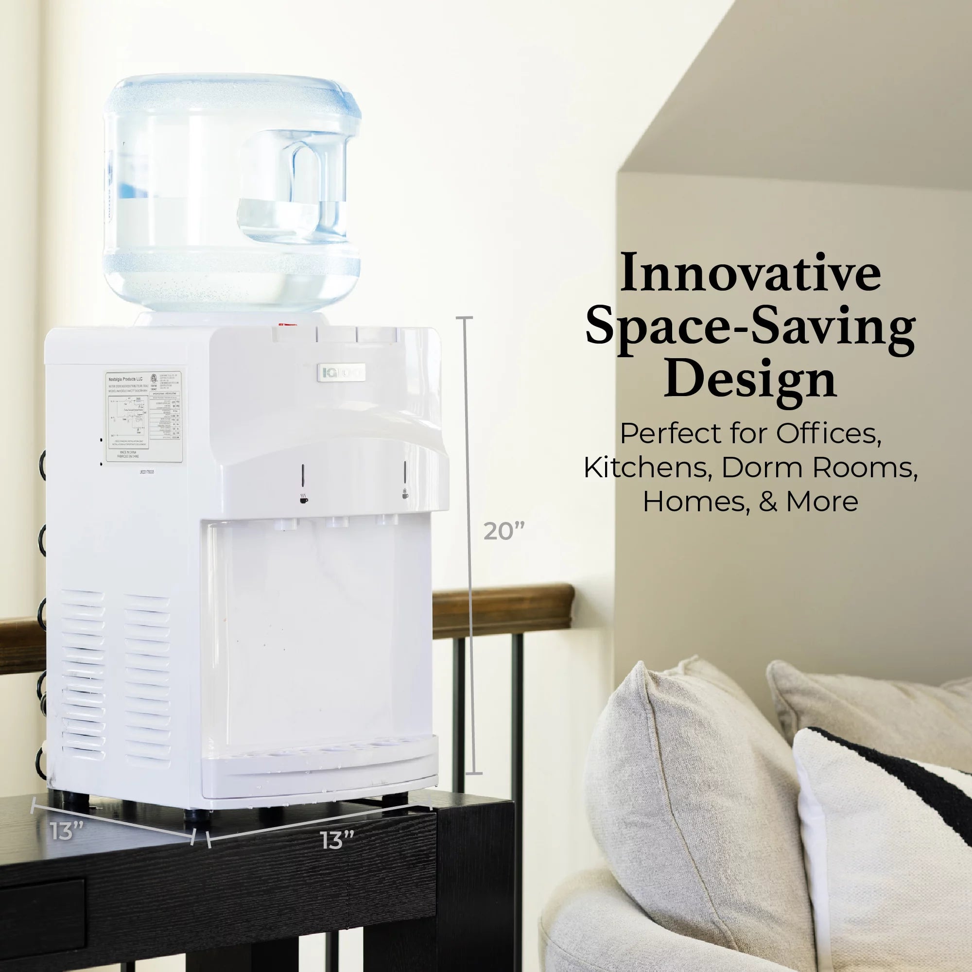 Countertop Hot and Cold Water Dispenser, White T8176