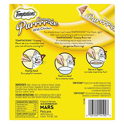 Creamy Puree Lickable Cat Treats, 0.42 oz Tubes, 48 Count Y26330