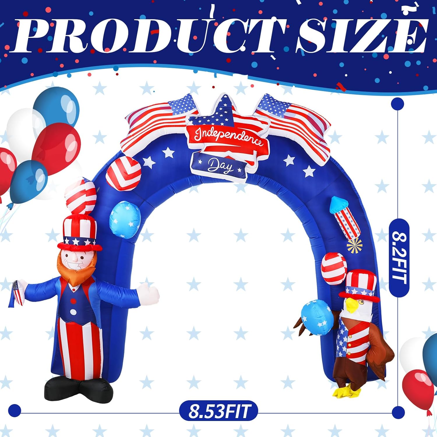 4th of July Inflatable Arch Outdoor Patriotic Party Decoration W239