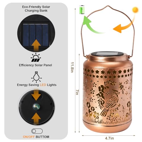 Solar Lanterns Outdoor Turtle Garden Decor Waterproof Hanging Light L4405