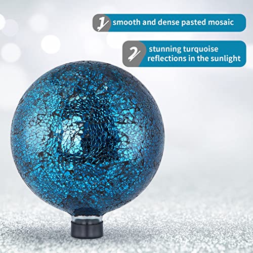10-Inch Glass Gazing Ball for Garden Outdoor Decor B323