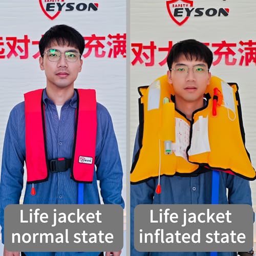 Automatic Inflatable Life Jacket for Adults, Low Profile, 330 lbs E6850