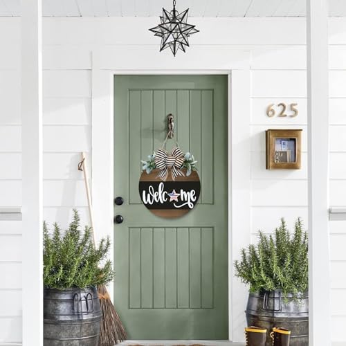 Seasonal Wooden Welcome Sign for Front Door Porch Decor Y789