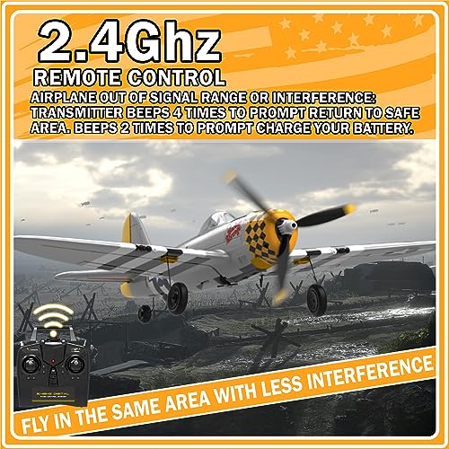 RC Plane 4-CH Remote Control Airplane Ready to Fly with Stabilization System for Beginners O911903