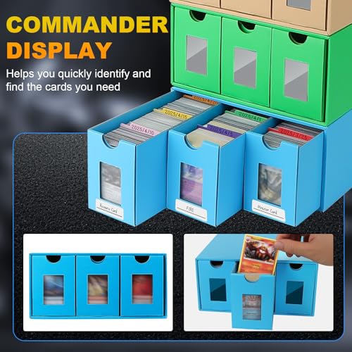 Trading Card Storage Box with 48 Dividers and Labels K306