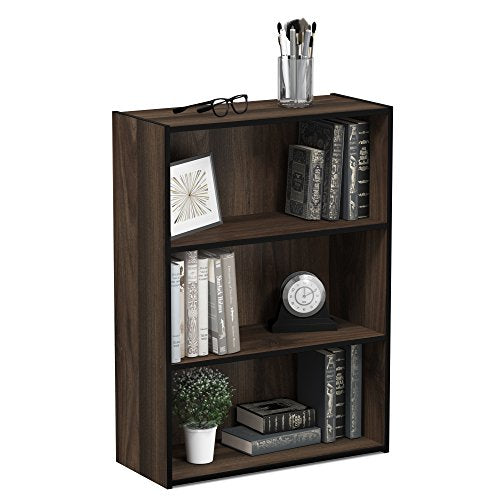 3-Tier Open Shelf Bookcase, Americano E787305