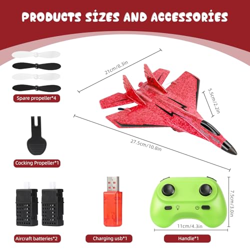 RC Plane 2.4GHz Foam Fighter Jet Toy with Lights P107347