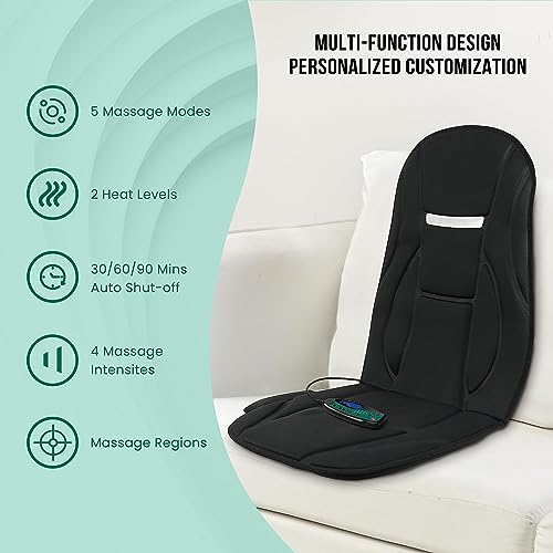 Vibration Back Massager with Heat, Seat Massager Cushion Q801