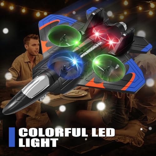 Foam Remote Control Airplane Fighter Jet with Lights for Kids Adults H4069