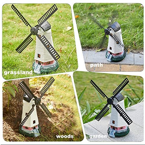 Solar Garden Windmill Lighthouse LED Outdoor Statue K432