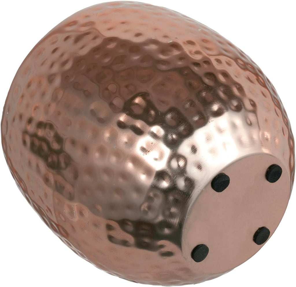 6.5 Inch Hammered Copper Tone Metal Planter Pot I502