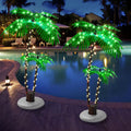 Artificial Lighted Palm Trees for Outside Patio, Light Up Tropical Fake Palm Tree for Indoor, Outdoor, Hawaiian, Jungle, Home Party, Pool, Beach, Patio Decor, Nativity (6FT)