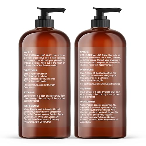 Tea Tree Shampoo and Conditioner Set for Itchy Dry Scalp, Sulfate Free W1398
