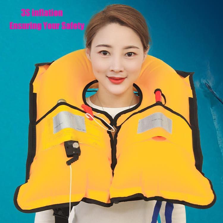 Snorkel Vest, Inflatable Swim Jacket for Snorkeling Diving Safety, Adjustable for Men Women L2046