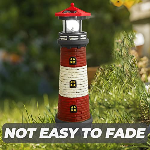 Solar Rotating Lighthouse Outdoor Garden Decor Lantern R852